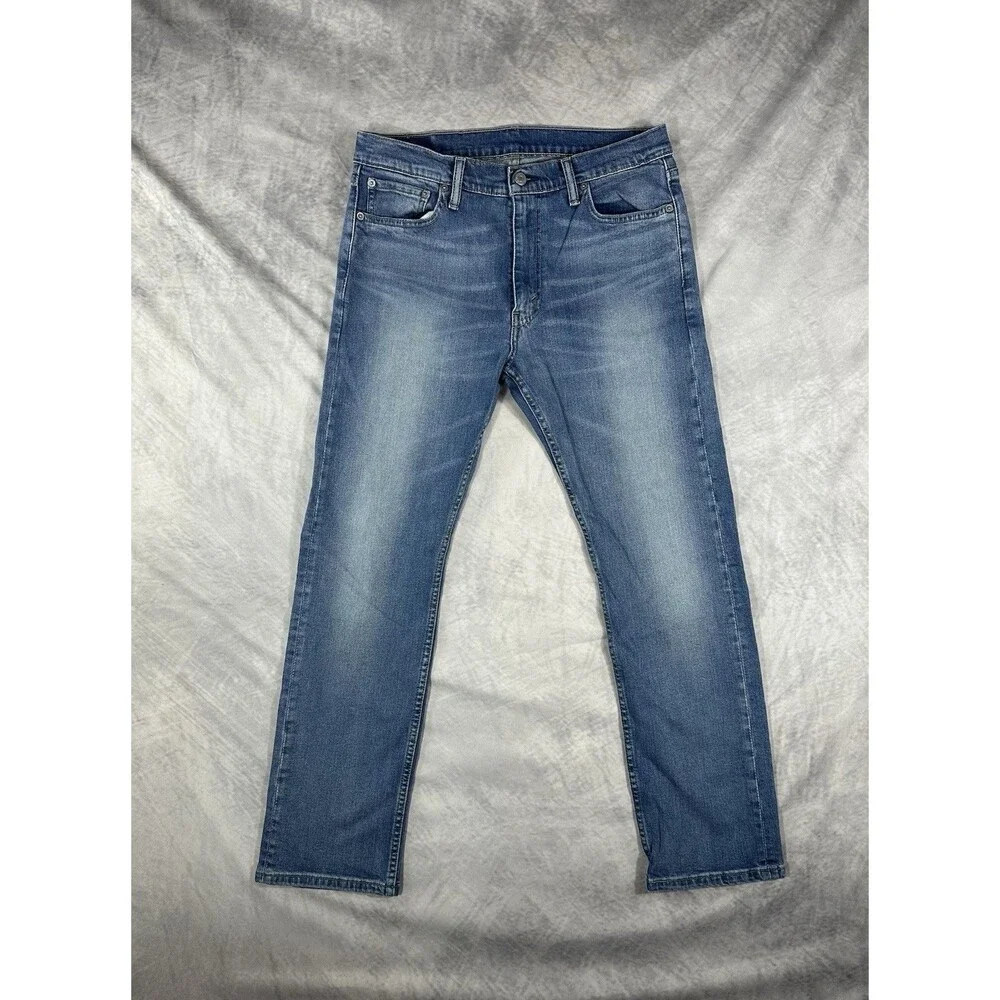 Levi’s 513 Slim Straight Jeans Mens 33x30 Blue Medium Wash Denim Fade